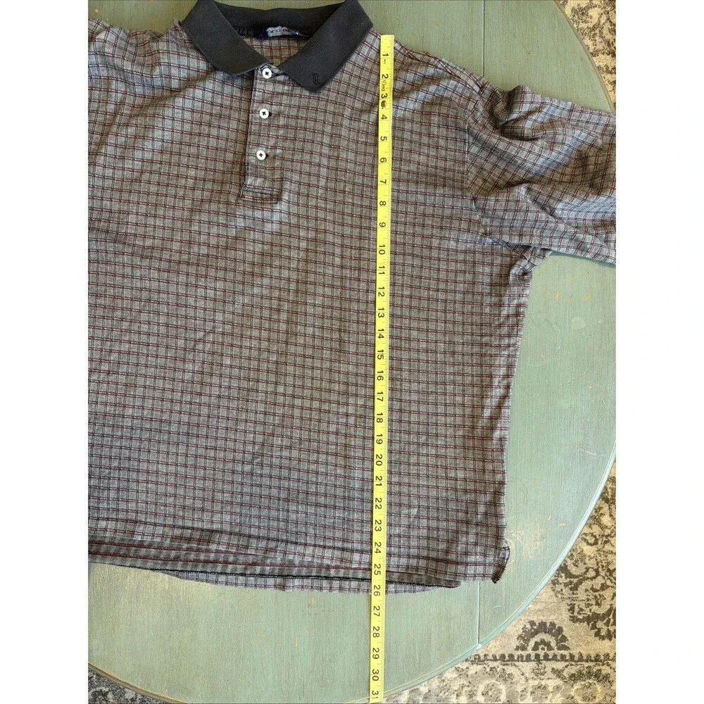 Vintage Polo Golf Ralph Lauren Plaid Polo Shirt Mens XL Pima Cotton